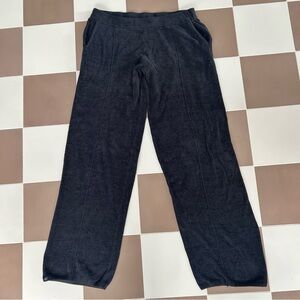 Barefoot Dreams Black Cozy Chic Ultra Light Wide Leg Pants Size M